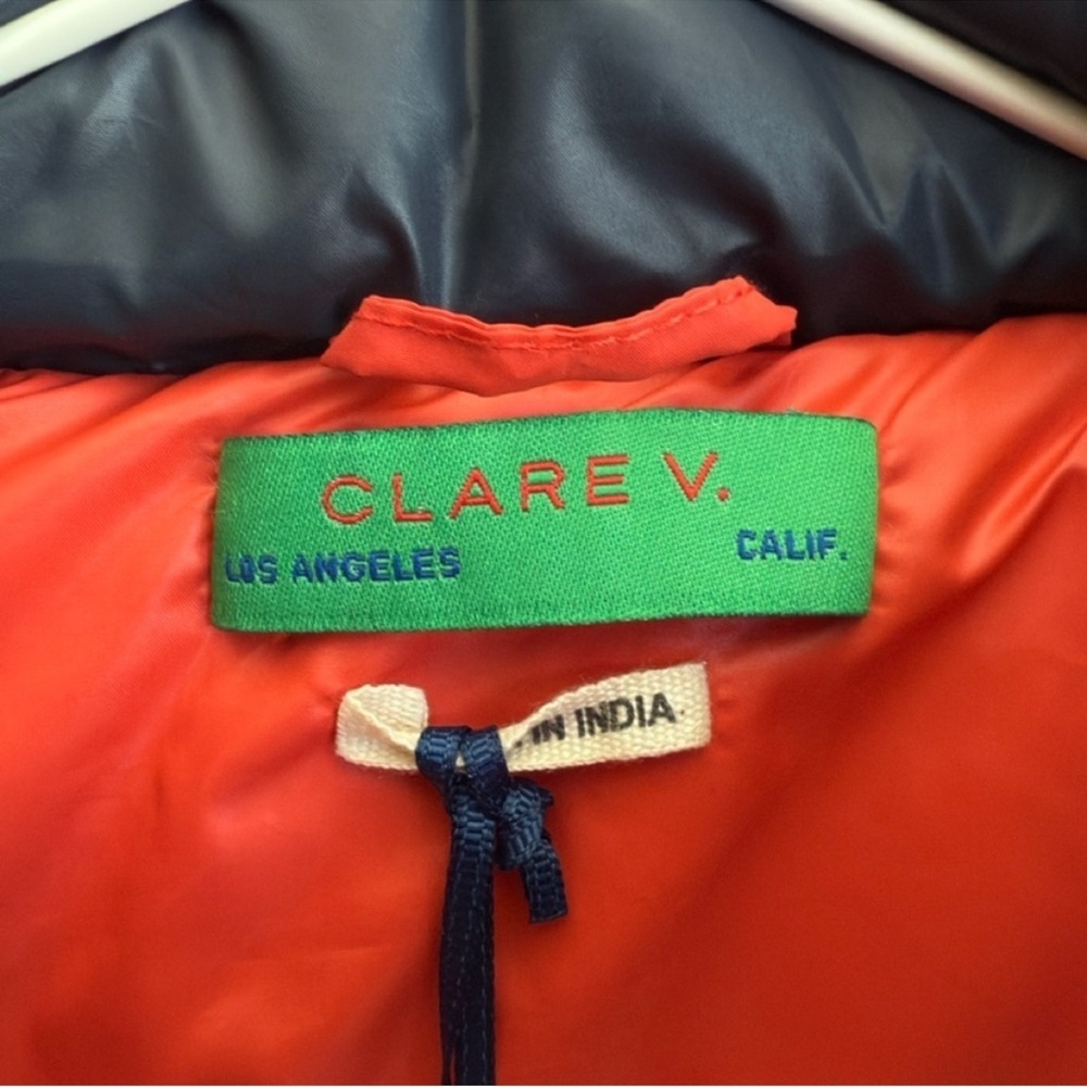 CLARE V. Emile Colorblock Nylon Puffer Vest - Picture 10 of 12